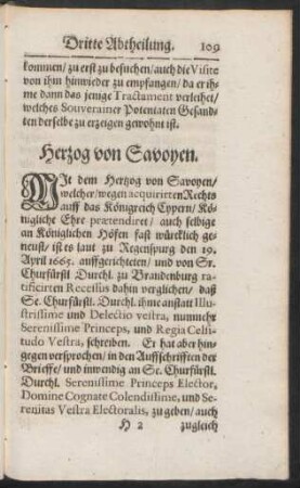 Herzog von Savoyen.