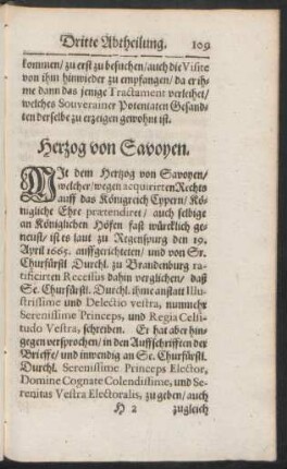 Herzog von Savoyen.
