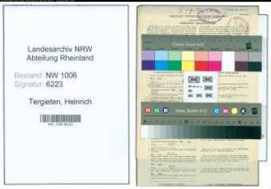 Entnazifizierung Heinrich Tergieten , geb. 20.05.1903 (Kaufm.Angestellter)