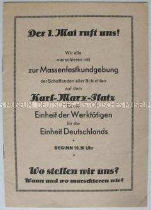 Festprogramm zum 1. Mai 1946 in Leipzig