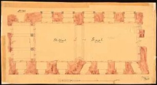 Schloss von Dr. Strousberg, Zbirow Umbau: Grundriss EG, Billardsaal