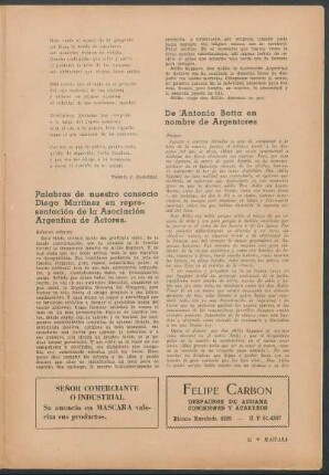 Palabras de nuestro consocio Diego Martínez en representación de la ascociation Argentina de Actores.