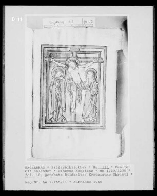Psalter mit Kalender, fol. 10: Kreuzigung