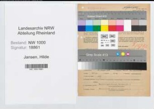 Entnazifizierung Hilde Jansen, geb. 27.08.1908 (Finanzangest.)