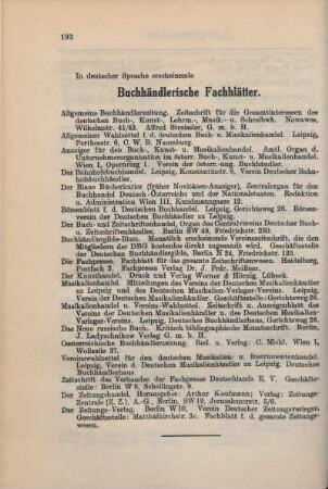 Buchhändlerische Fachblätter