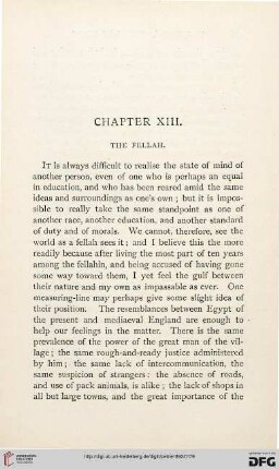 Chapter XIII: The fellah