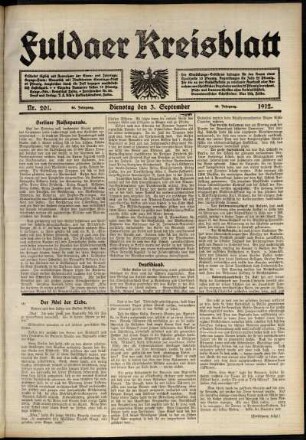 Ausgabe vom Dienstag, den 03. September 1912.