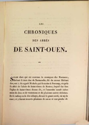 Chronique des Abbés de Saint-Quen de Rouen