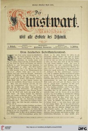 Vom deutschen Schriftstellerstand