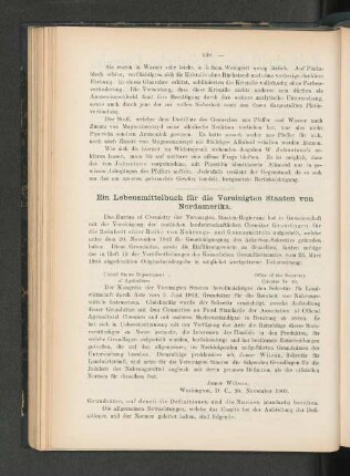 Ein Lebensmittelbuch für die Vereinigten Staaten von Nordamerika.