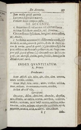 Index Quantitatum.