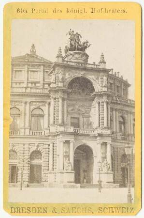 Dresden-Altstadt. Semperoper (1871-1878; Entwurf G. Semper, Ausführung M. Semper). Hauptportal