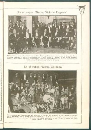 [Retrato de grupo] En el vapor "Sierra Córdoba"
