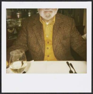 Wolfram Siebeck beim Essen in der Enoiteca Il Calice in Berlin