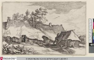 [Bauernhaus mit einem Mann, der gerade durch die Tür tritt]