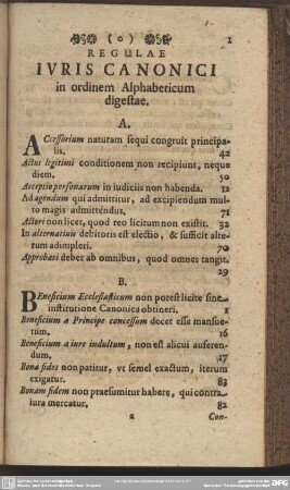 Regulae Iuris Canonici in ordinem Alphabeticum digestae