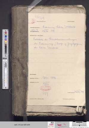 Protokolle der Quartalsversammlungen der Kietzer- und Ziegelgässner Fischerinnung in der Lebuser Vorstadt