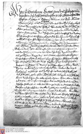 Notariell beglaubigte Abschrift einer Kaufbriefes: Lucas und Sebastian Forstmeister v. Gelnhausen verkaufen um 1200 Gulden Philipp Wambold v. Umst...
