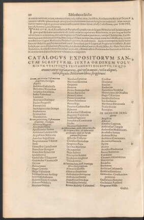 Catalogus Expositorum Sanctae Scripturae, Iuxta Ordinem Voluminum Utriusque Testamenti Digestus ...