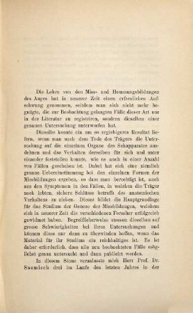 Beobachtungen über Miss- und Hemmungsbildungen des Auges : Inaug.-Diss.