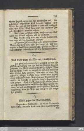 164. Das Mehl wider die Würmer zu vertheidigen.