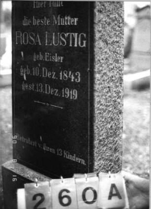 Grabstein 260 (Index: 99618379) Maße HxBxT: 152x44x27 cm Symbolik: Verzierungen: Grabstein 260A