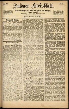 Ausgabe vom Samstag, den 31. März 1877.