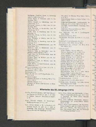 Mitarbeiter des 80. Jahrgangs (1973).
