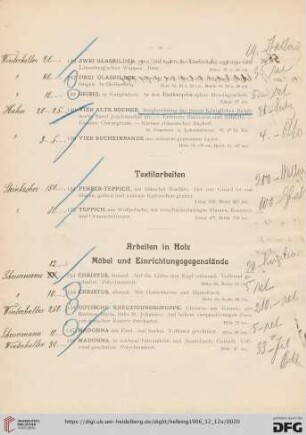 Textilarbeiten (Nr. 151-152)