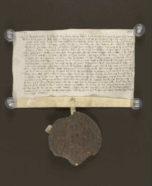 Regest Hoppe. 1572 Nov. 11. Hausrentenverkauf in Haus (Bude) hinter den Brüdern gelegen an die Kirche zu Hillentrup.