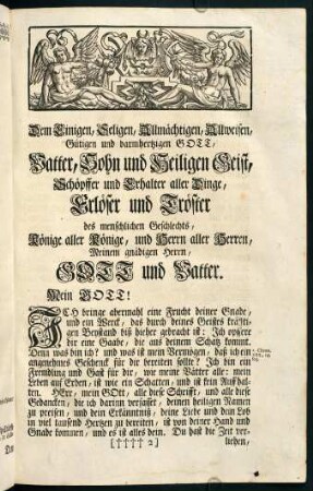 2r-1v, Dem Einigen, Seligen, Allmächtigen, Allweisen, Gütigen und barmherzigen GOTT, ...