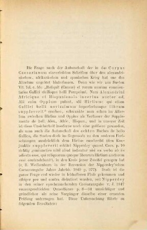 Untersuchungen zu Caesar und seinen Fortsetzern : insbesondere über Autorschaft und Komposition des Bellum Alexandrinum und Africanum