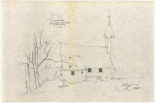 Gsaenger, Gustav; Ramsau bei Berchtesgaden (Bayern); Ev. Kirche - Nordwestseite (Perspektive)