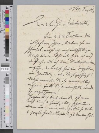 Brief an Rudolf von Beckerath