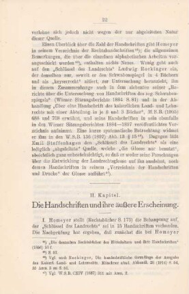 II. Kapitel. Die Handschriften und ihre äußere Erscheinung