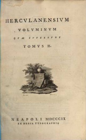 Herculanensium voluminum quae supersunt. 2. 1809