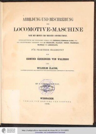 Abbildung und Beschreibung der Locomotive-Maschine