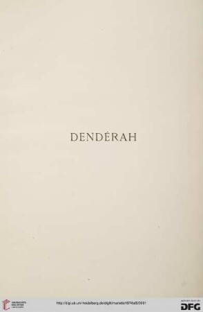 Band 5: Dendérah: description générale du grand temple de cette ville: Supplément aux planches