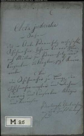 Müller, Joh. Konrad Heirnich, Schuhmacher in Varenholz u. Kons. gegen Schuhmacheramt zu Lemgo / Schuhmacheramtsdeche Corvey in Lemgo - verlangte Teilnahme an der Zunft