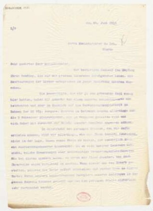 Brief an Ferdinand Oscar Leu : 24.06.1915