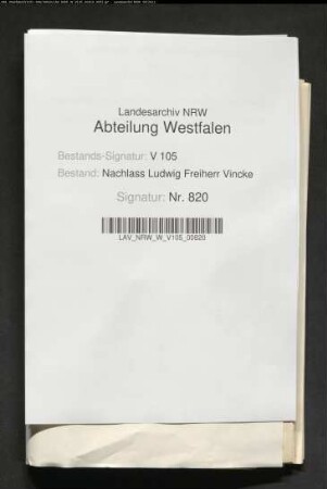 42 Briefe des Gatten Ludwig Vincke