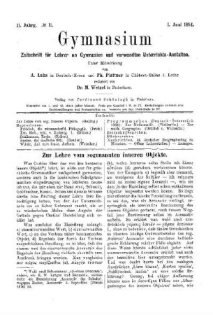 Zur Lehre vom sogenannten inneren Objekte