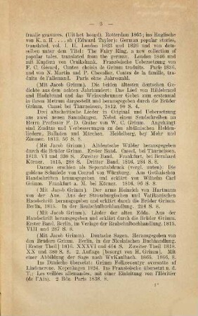 Chronologisches Verzeichnis der Schriften Wilhelm Grimms