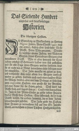 Das Siebende Hundert nützlicher und denckwürdiger Historien