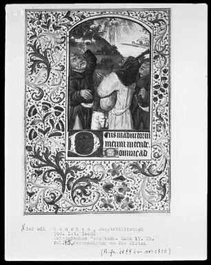 Lateinisches Gebetbuch mit französischem Kalender — Verkündigung an die Hirten, Folio 75verso