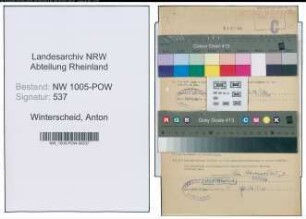 Entnazifizierung Anton Winterscheid , geb. 08.03.1908 ()