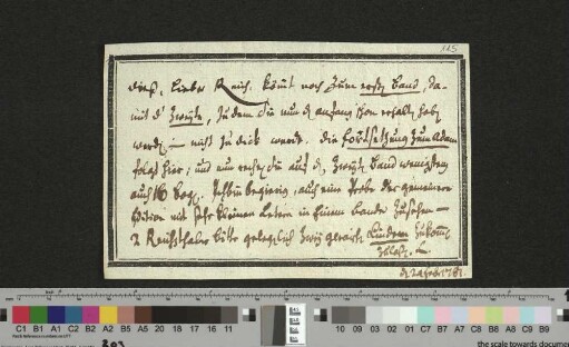 Brief an Buchhändler Reich