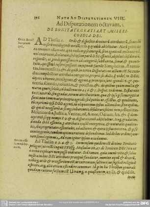 Ad Disputationem octavam, De Bonitate Gratia, Et Misericordia Dei