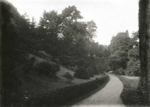 Riesa. Stadtpark. Blick zur Ostseite des Klosters (Freilichtbühne) von Nordwest