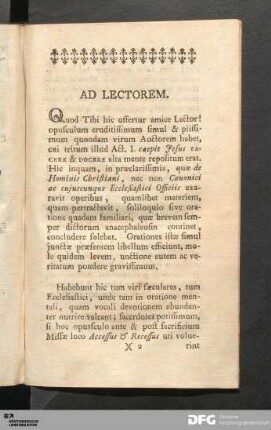 Ad Lectorem.